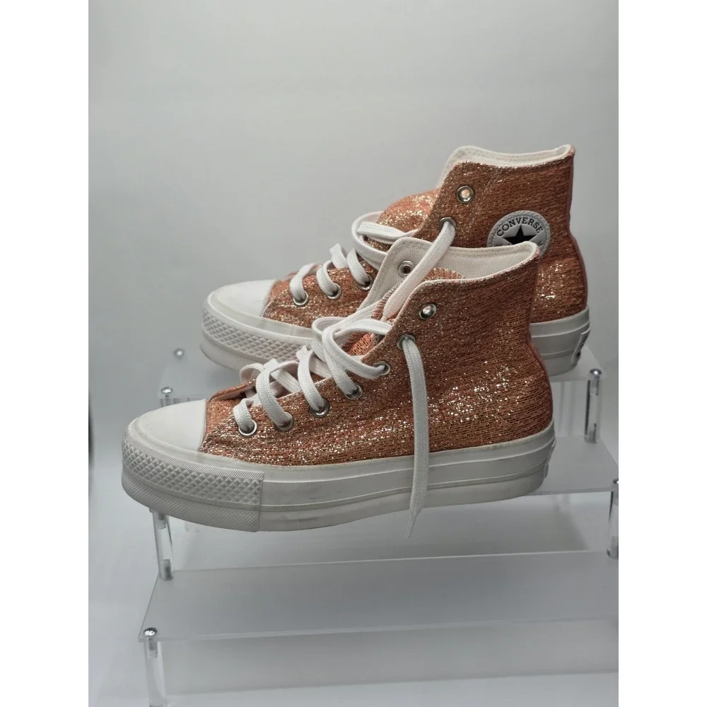 Converse Chuck Taylor All Star Lift High Metallic Shimmer W Sz 4.5 Mising Stiqu